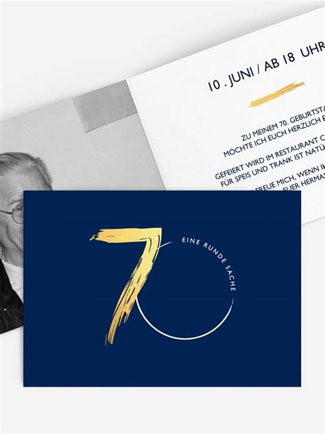 Sie soll persönlich und individuell sein? Einladungskarten 70. Geburtstag "Jetzt geht's rund"