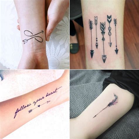 Perfect feminine arrow tattoo for the. Unique Arrow Tattoos Design with Meanings - So Simple Yet ...