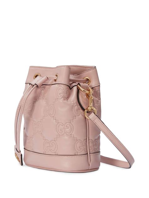 Gucci Gg Motif Bucket Bag In Pink Modesens