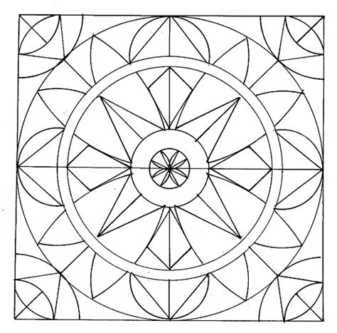 Coloring pages for toddlers, preschool and kindergarten. Geometric Coloring Pages (5) - Coloring Kids