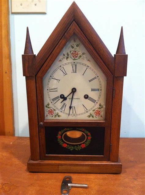 Vintage Seth Thomas Chiming Steeple Pendulum Mantle Clock Sharon 1206