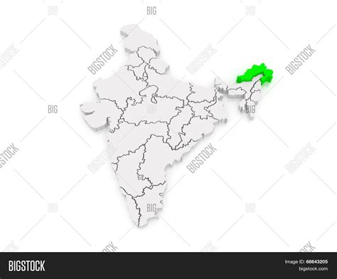 Map Arunachal Pradesh Image And Photo Free Trial Bigstock