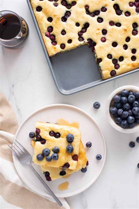 Sheet Pan Blueberry Pancakes