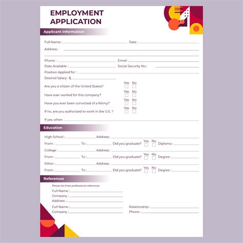 9 Best Practice Job Application Forms Printable