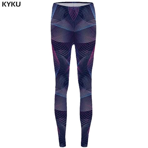 Buy Kyku Line Leggings Geometry Legging 3d Fashion Trousers For Long Legings
