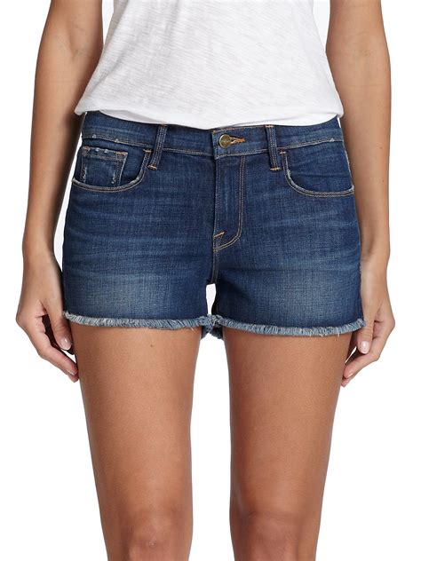 women s blue jean shorts