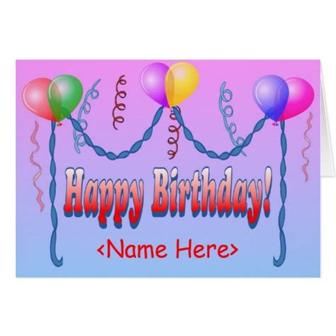 Are you looking for free birthday card design templates? Happy Birthday Template Card | Zazzle
