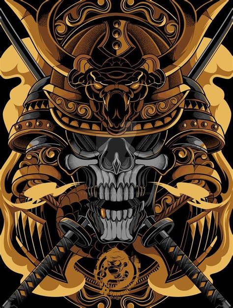 Skull Samurai Design By Francisryanperez On Deviantart Japanese