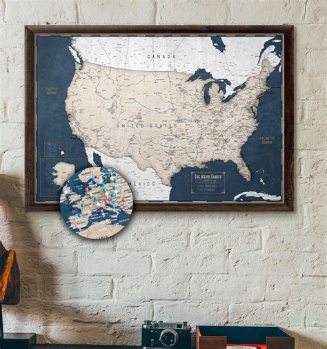 Large Usa Push Pin Map Personalized Travel Map Of The Us Executive