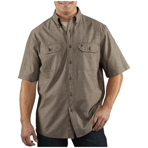 Mens Carhartt® Short Sleeve Chambray Work Shirt 282601 Shirts