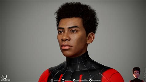 Hossein Diba Realistic 3d Model Of Miles Morales Real Time