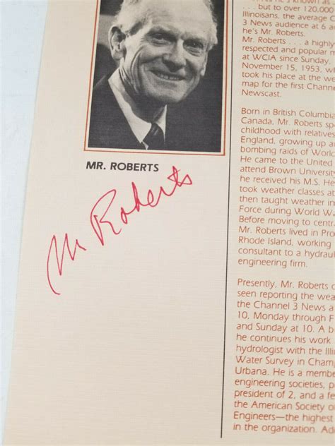 Champaign Illinois Rare WCIA Channel 3 News Anchor Mr Roberts Signed