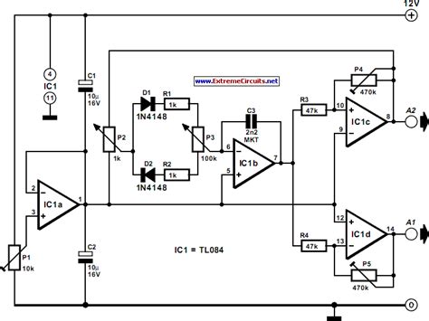 Vp online's circuit diagram software gets you started quickly and finished fast through a rich set of you can start now with a circuit diagram template below. Simple Function Generator Circuit Diagram