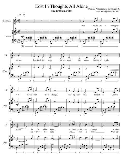 Lost In Thoughts All Alone Sheet Music For Piano Voice Download Free