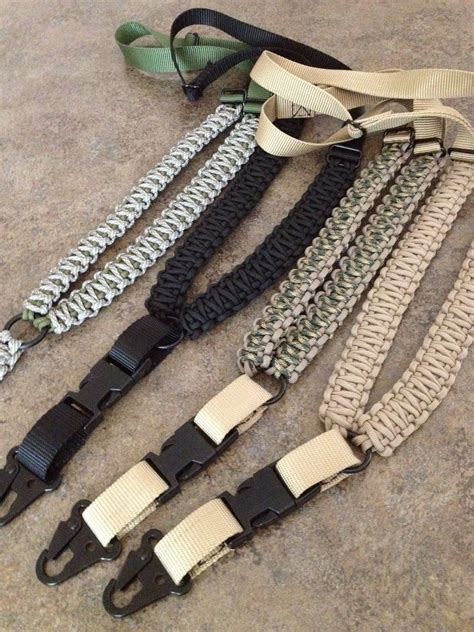 Paracord slings are quite useful and a necessity while hunting. Single Point Paracord Rifle Sling -- Adjustable and Includes Snap Hook. $35.00, via Etsy. | Guns ...