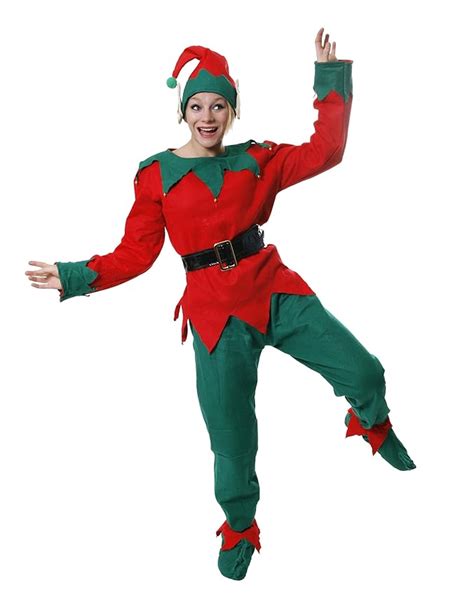 Ladies Or Mens Unisex Elf Costume 5 Piece Hat With Ears Tunic Trousers