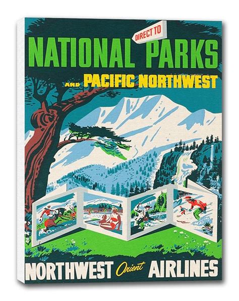 Vintage Airline Posters Vintage Airlines National Parks Usa National