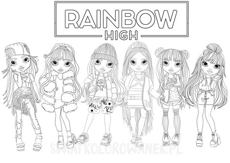 Free Rainbow High Coloring Page Free Printable Coloring Pages