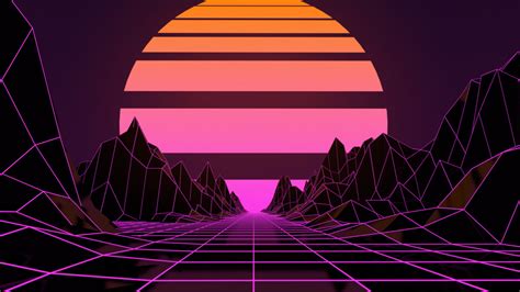 Landscape Digital Artwork Lines Hd Vaporwave Wallpapers Hd Wallpapers