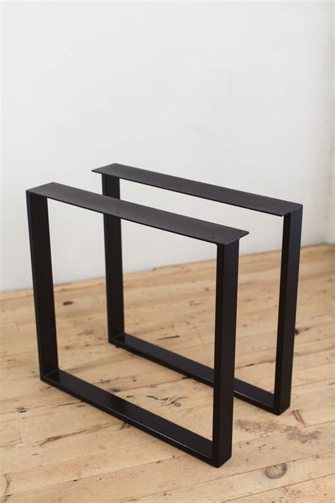 A number of different styles and looks can be incorporated into the table leg design, such as the wishbone table base, whose legs twist around like a wishbone supporting your table. Powder-Coated Steel U-Shape Table Legs - Factor Fabrication