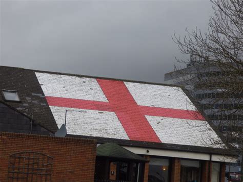 England Flag On The Roof Of The New Inn Coventry Road South Yardley