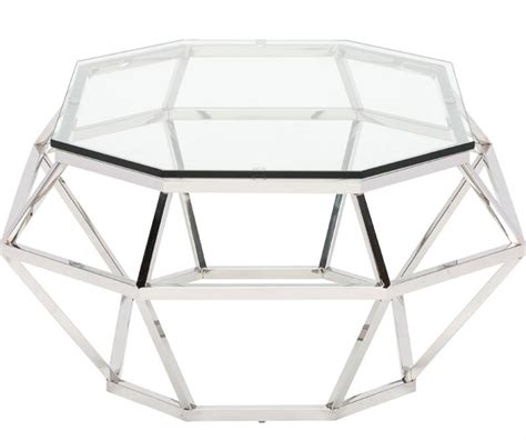 Meridian furniture malia black and gold metal hourglass shaped coffee table. Nuevo Diamond Rectangular Coffee Table Stainless Steel or ...