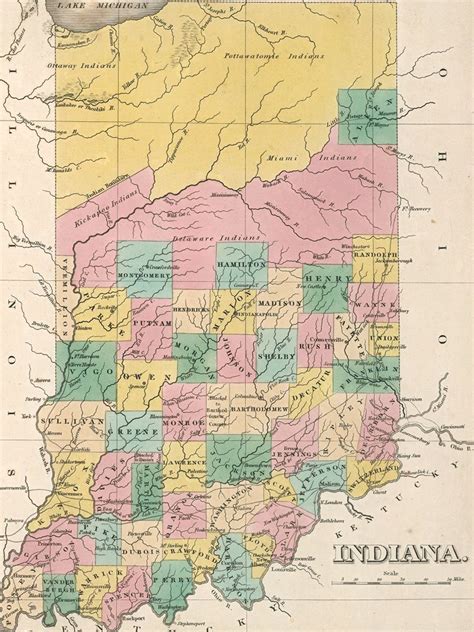 Tippecanoe And Treaties Too A Historical Map Of Indiana