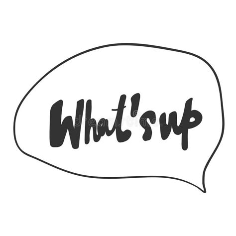 What Is Up Sticker For Social Media Content Vector Hand Drawn