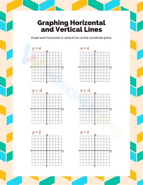 Graphing Horizontal Vertical Lines Math Worksheet Worksheet