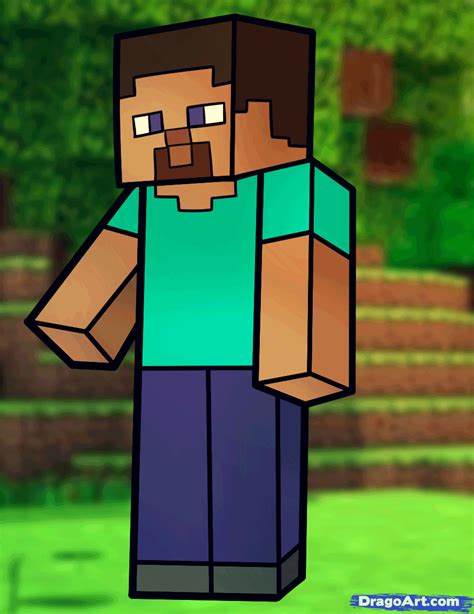 How To Draw Steve From Minecraft Minecraft Steve By Dawn With Images
