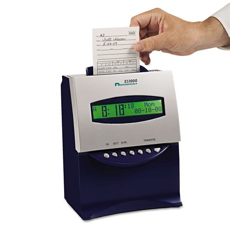Es1000 Totalizing Digital Automatic Payroll Recordertime Clock By