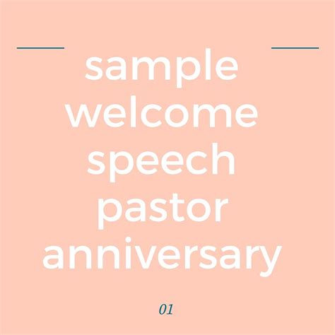 Church Welcome Speech Sample Pastor Anniversary Speech Welcoming Prayer