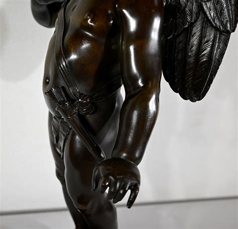 Important Bronze Cupidon daprès J B Pigalle Fin XIX