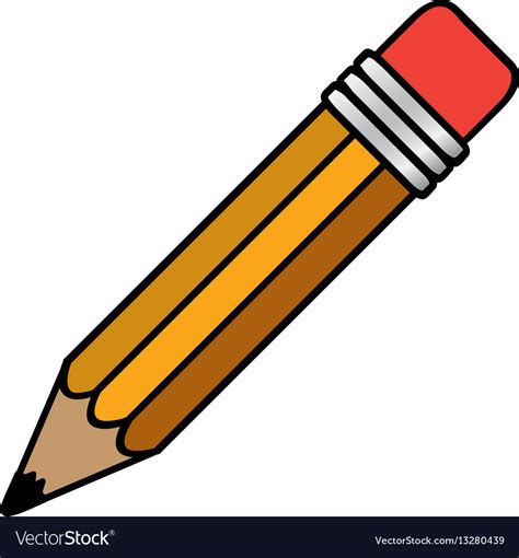Colorful Pencil Icon Stock Royalty Free Vector Image