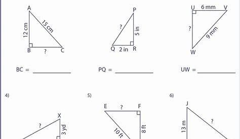 pythagorean theorem free worksheets