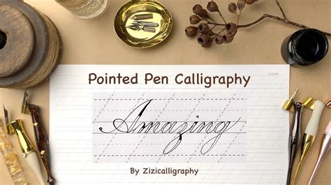 Amazing Pointed Pen Calligraphy By Zizicalligraphy Epsiode 3 Youtube