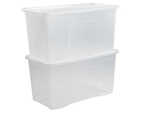 Buy 110 Litre Storage Container With Clear Lid Plastic Storage Boxes