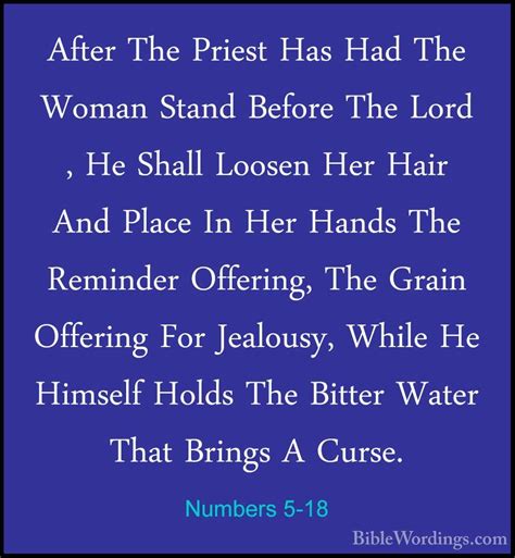 Numbers 5 Holy Bible English