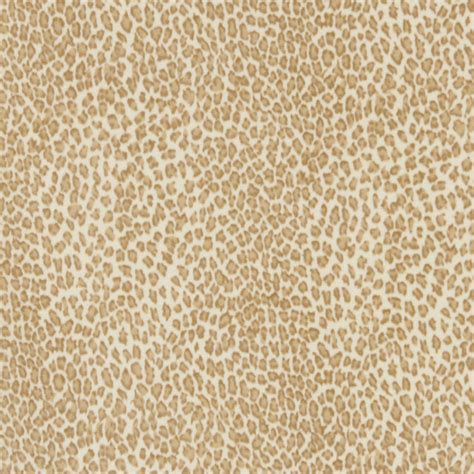 Beige Leopard Print Microfiber Stain Resistant Upholstery Fabric By The