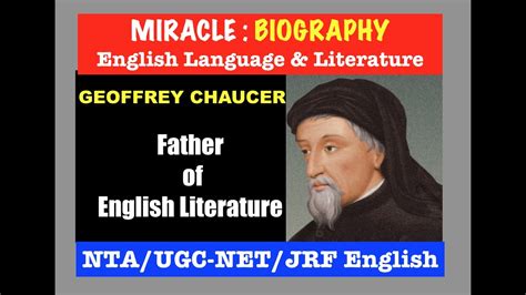 Geoffrey Chaucer Middle English Poet Biography And Literary Attributes