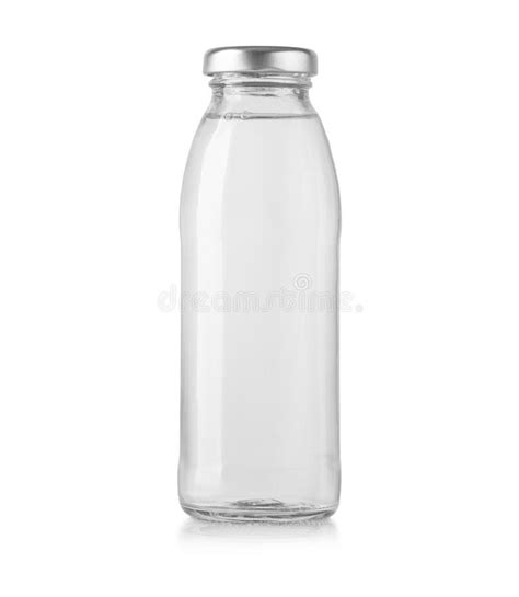 Glass Water Bottle Isolated On White Stock Image Image Of Healthy