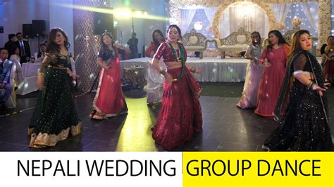 modern nepali dance at nepali wedding nepali and hindi group dance and cover by nepali girls