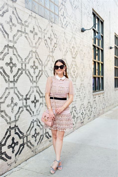 Self Portrait Pink Lace Dress Best Pink Dresses Style Charade