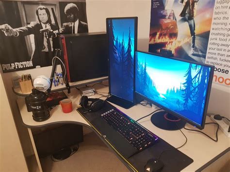 Added A Portrait Ultrawide To My Setup Setup Computer Setup Gaming