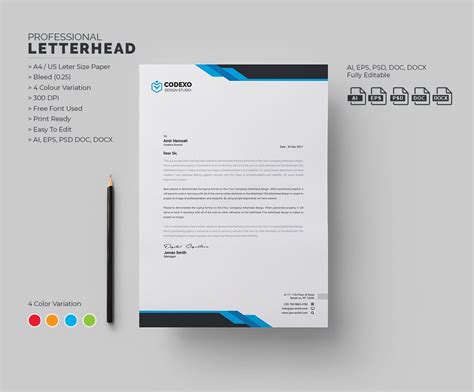 Modern Letterhead ~ Stationery Templates ~ Creative Market