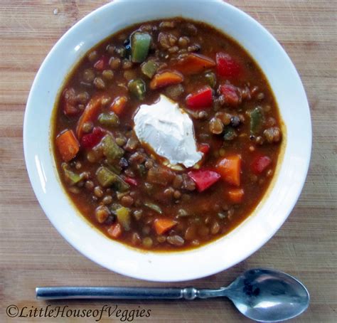 It has the chili powder, spices, and tomatoes you would expect, but high protein lentils and beans in place of ground beef. Little House of Veggies: Wholesome and Healthy Spicy ...