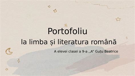Calaméo Portofoliu La Limba și Literatura Română
