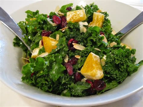 Ma Cuisinesans Prétention Salade De Kale à Lorange Et Aux Canneberges