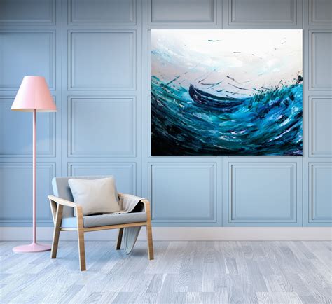 Aqua Blue Artwork Aqua Wall Art Turquoise Wall Art Teal Art Teal