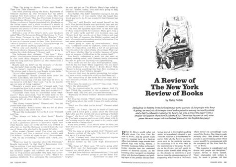 A Review Of The New York Review Of Books Esquire April 1972